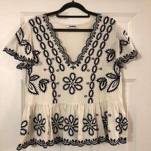 White & Navy, Large, Express